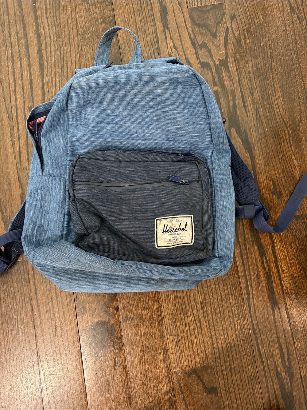 Herschel Supply Company Blue Backpack with Black Front Pocket